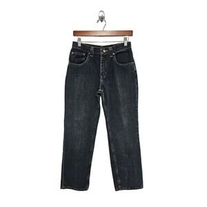 Lee Jeans Boys Size 18 Short Adjustable Waist Band Stonewash Dark Indigo Blue